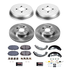 Power Stop KOE15497DK Front And Rear Autospecialty 1-Click OE Replacement Pad And Rotor Kit for 2015-2018 Toyota Yaris L, LE Rear Drum product image