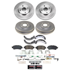 Power Stop KOE15498DK - Front And Rear Autospecialty 1-Click OE Replacement Pad And Rotor Kit With Drum And Brake Shoes vehicle fitment brake part