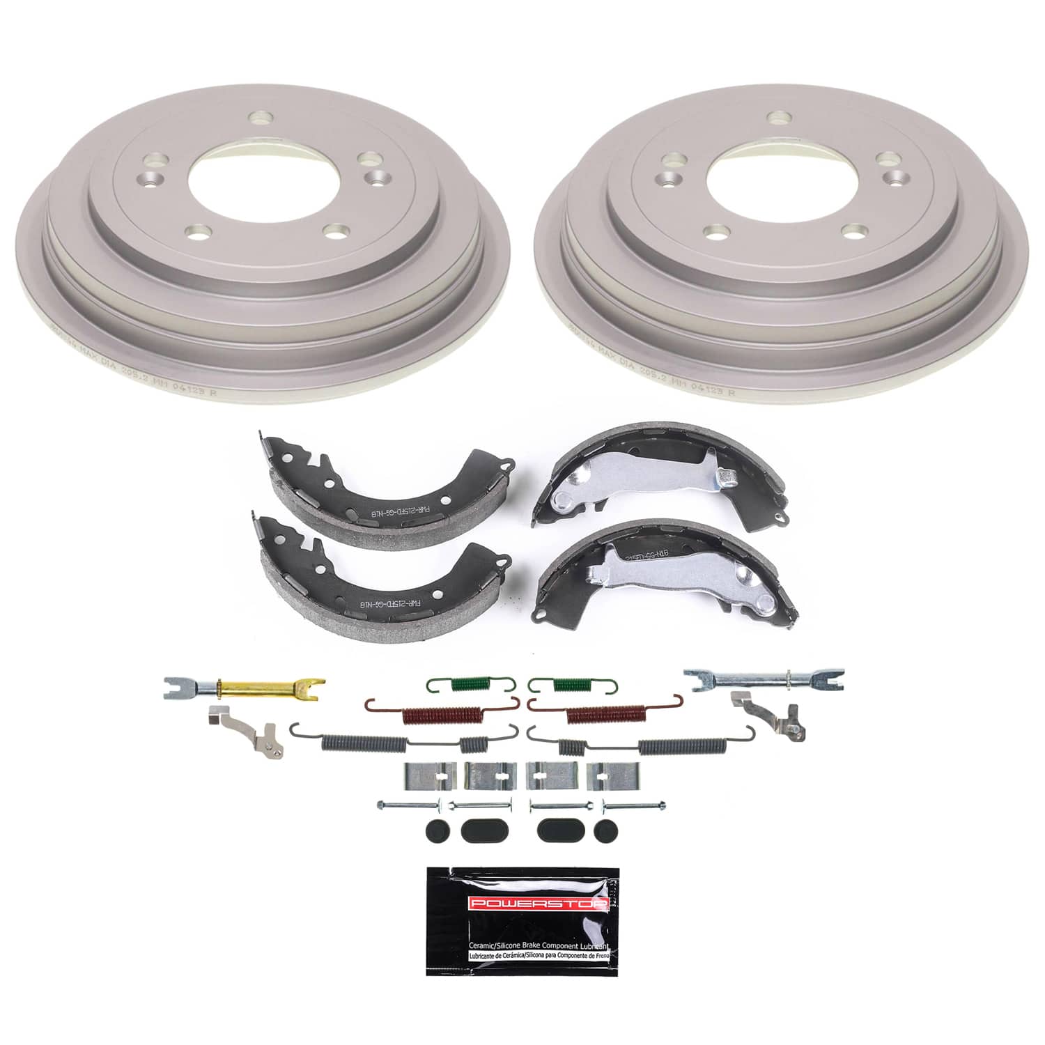Power Stop KOE15499DK - Front And Rear Autospecialty 1-Click OE Replacement Pad And Rotor Kit With Drum And Brake Shoes vehicle fitment brake part