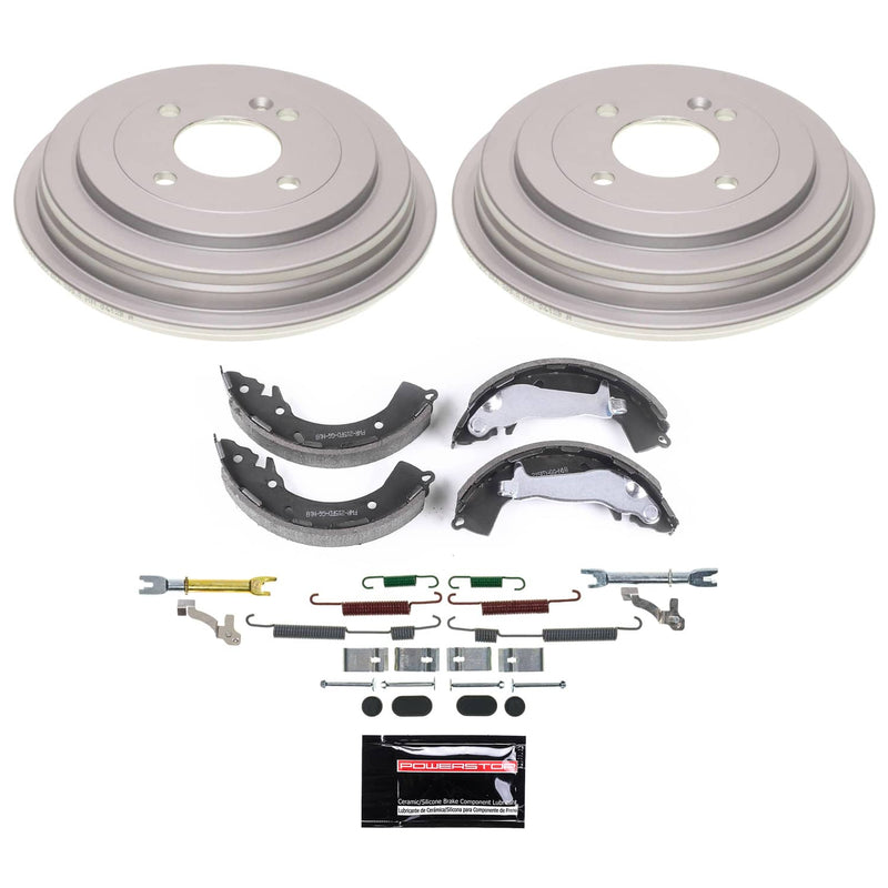 Power Stop KOE15500DK - Front And Rear Autospecialty 1-Click OE Replacement Pad And Rotor Kit With Drum And Brake Shoes vehicle fitment brake part