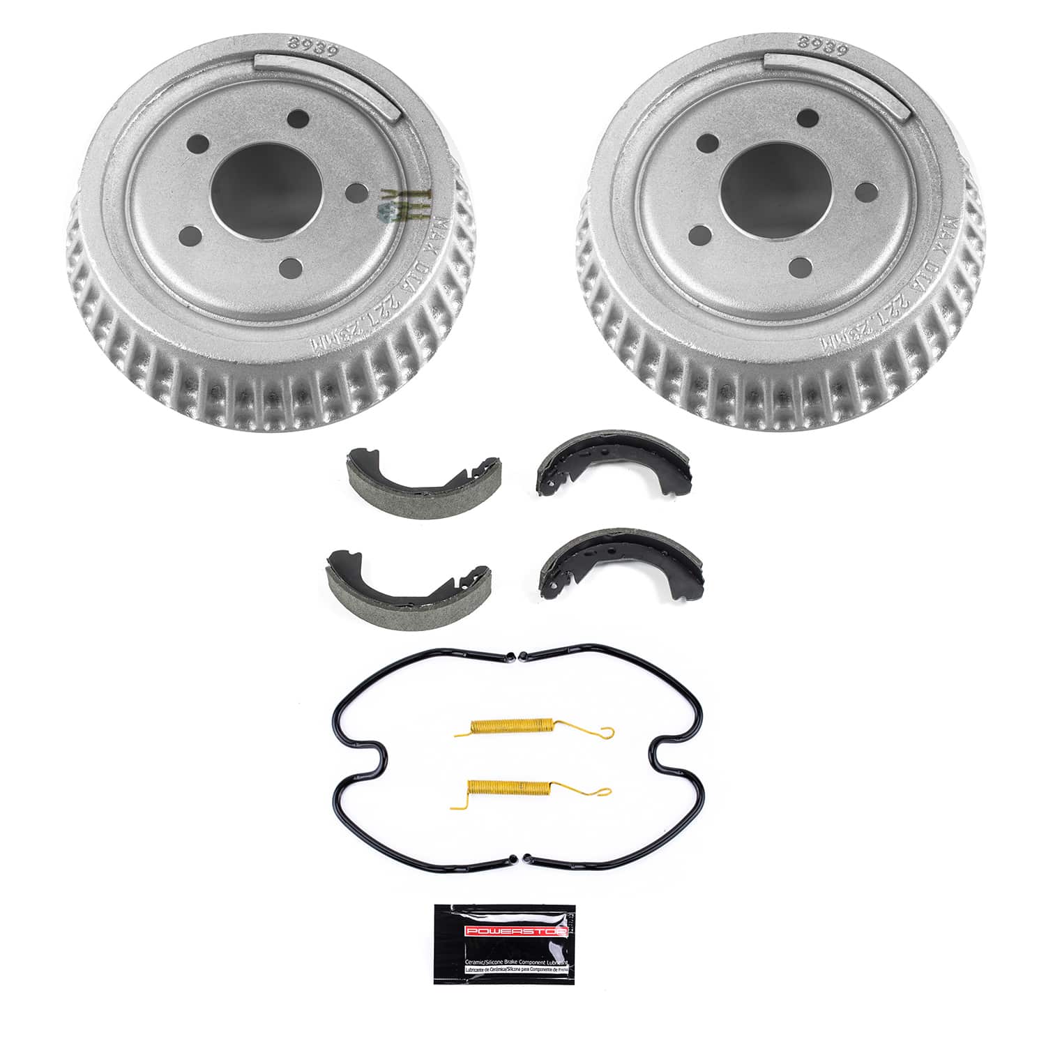 Power Stop KOE15504DK - Rear Autospecialty 1-Click OE Replacement Pad And Rotor Kit With Drum And Brake Shoes vehicle fitment brake part