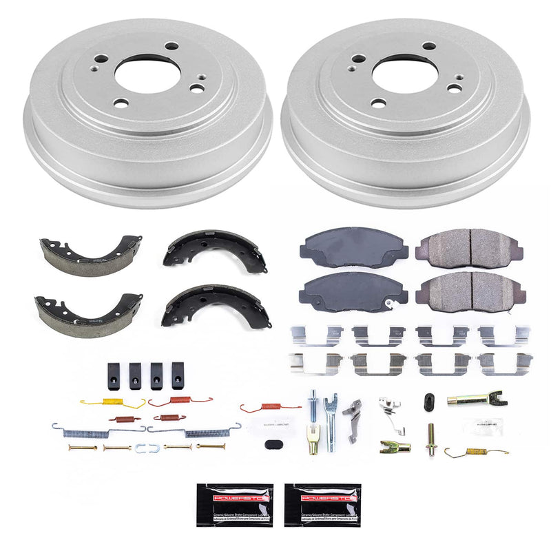 Power Stop KOE15507DK - Front And Rear Autospecialty 1-Click OE Replacement Pad And Rotor Kit With Drum And Brake Shoes vehicle fitment brake part