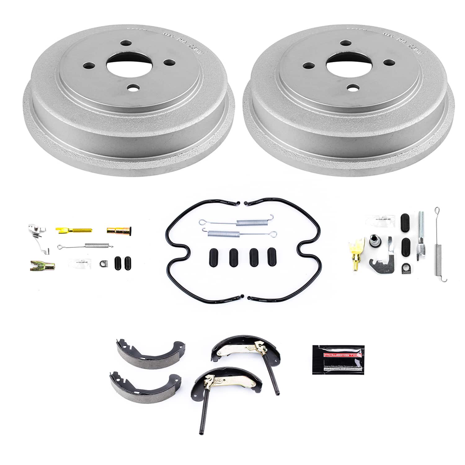 Power Stop KOE15509DK - Rear Autospecialty 1-Click OE Replacement Pad And Rotor Kit With Drum And Brake Shoes vehicle fitment brake part