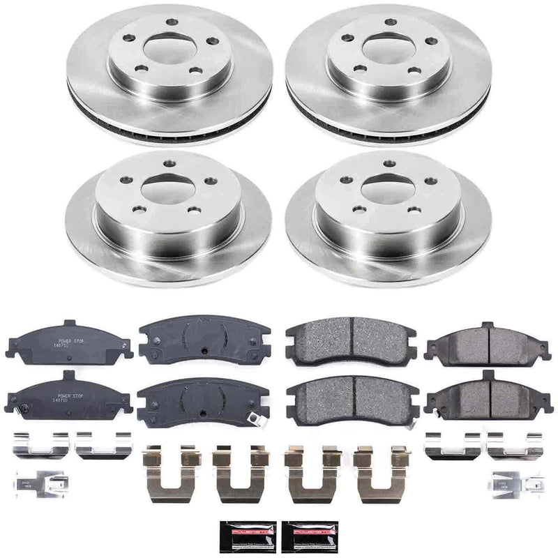 Power Stop KOE1552 Autospecialty - 1-Click Daily Driver Brake Kits (Front And Rear) for 1999-2005 Oldsmobile Alero product image