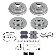 Power Stop KOE15521DK - Front And Rear Autospecialty 1-Click OE Replacement Pad And Rotor Kit With Drum And Brake Shoes vehicle fitment brake part