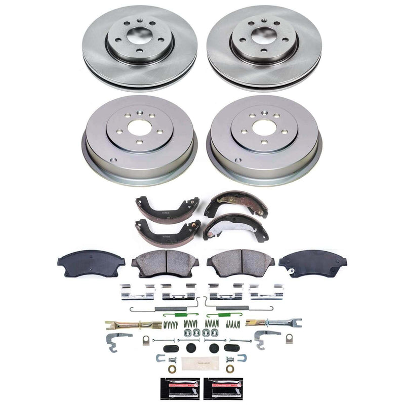 Power Stop KOE15522DK - Front And Rear Autospecialty 1-Click OE Replacement Pad And Rotor Kit With Drum And Brake Shoes vehicle fitment brake part