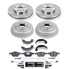 Power Stop KOE15525DK - Front And Rear Autospecialty 1-Click OE Replacement Pad And Rotor Kit With Drum And Brake Shoes vehicle fitment brake part
