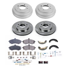 Power Stop KOE15527DK - Front And Rear Autospecialty 1-Click OE Replacement Pad And Rotor Kit With Drum And Brake Shoes vehicle fitment brake part