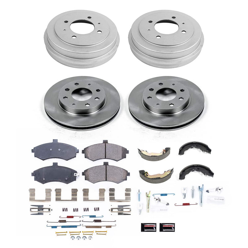 Power Stop KOE15527DK - Front And Rear Autospecialty 1-Click OE Replacement Pad And Rotor Kit With Drum And Brake Shoes vehicle fitment brake part
