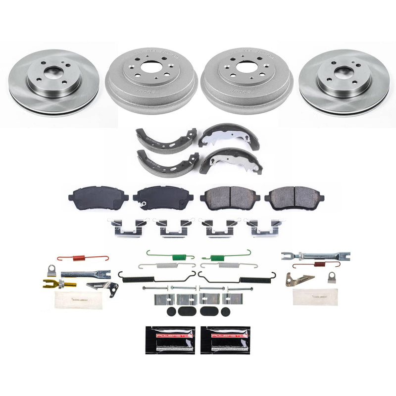 Power Stop KOE15529DK - Front And Rear Autospecialty 1-Click OE Replacement Pad And Rotor Kit With Drum And Brake Shoes vehicle fitment brake part