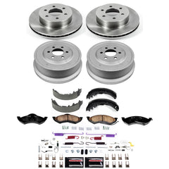 Power Stop KOE15540DK - Front And Rear Autospecialty 1-Click OE Replacement Pad And Rotor Kit With Drum And Brake Shoes vehicle fitment brake part