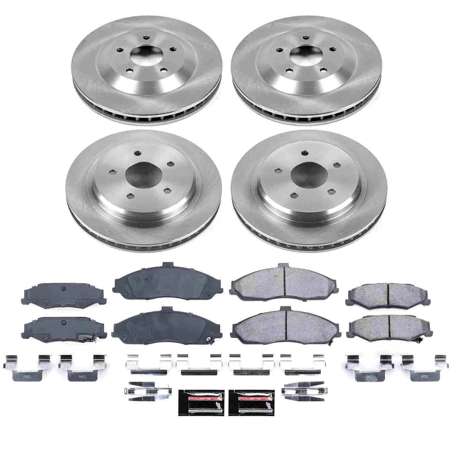 Power Stop KOE1560 Autospecialty - 1-Click Daily Driver Brake Kits (Front And Rear) for 1997-2009 Cadillac Xlr product image