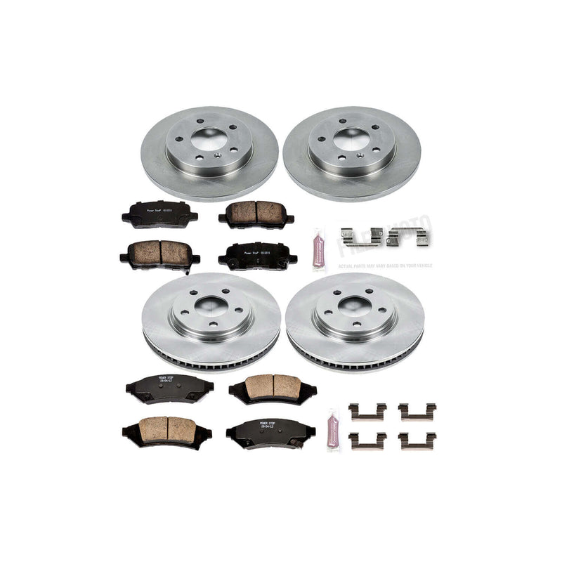 Power Stop KOE1587 Autospecialty - 1-Click Daily Driver Brake Kits (Front And Rear) for 2004 Pontiac Grand Prix product image