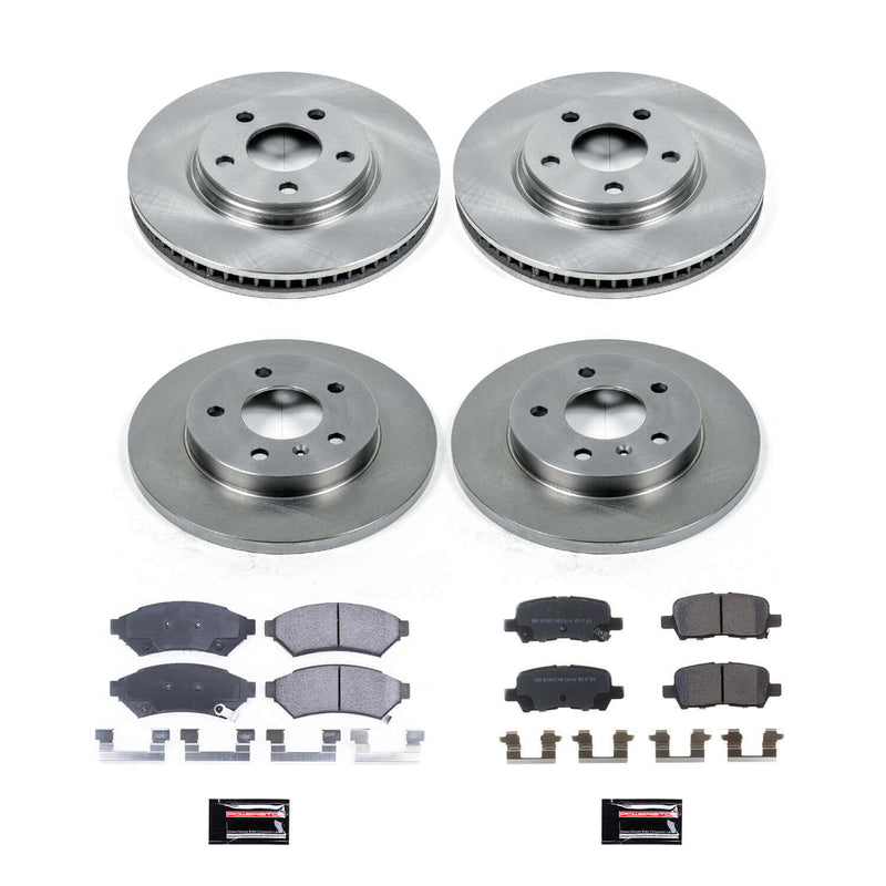Power Stop KOE1589 Autospecialty - 1-Click Daily Driver Brake Kits (Front And Rear) for 2005-2009 Buick Allure product image