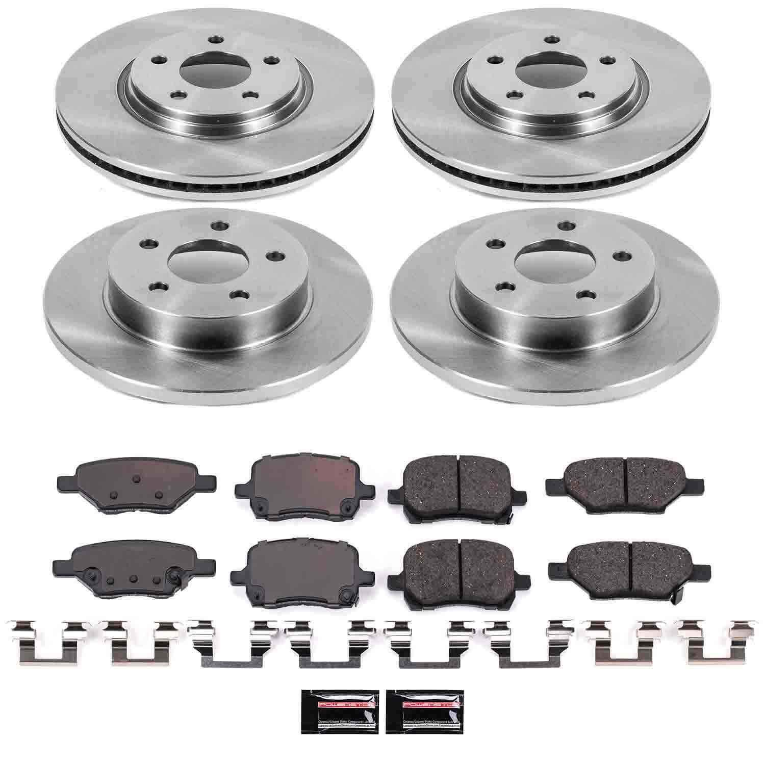 Power Stop KOE1612 Autospecialty - 1-Click Daily Driver Brake Kits (Front And Rear) for 2004-2010 Chevrolet Cobalt product image