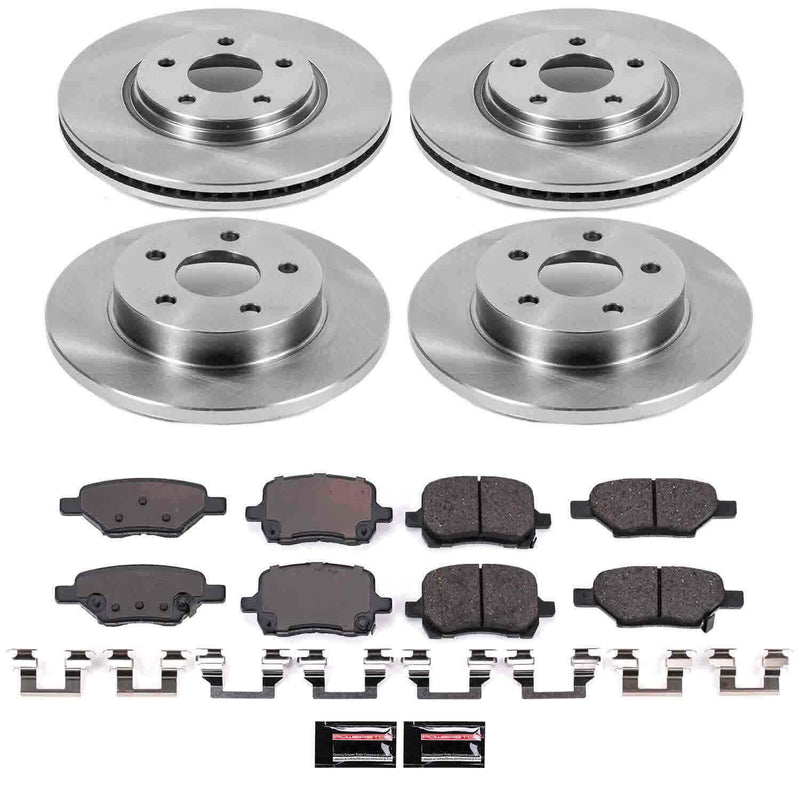 Power Stop KOE1612 Autospecialty - 1-Click Daily Driver Brake Kits (Front And Rear) for 2004-2010 Chevrolet Cobalt product image