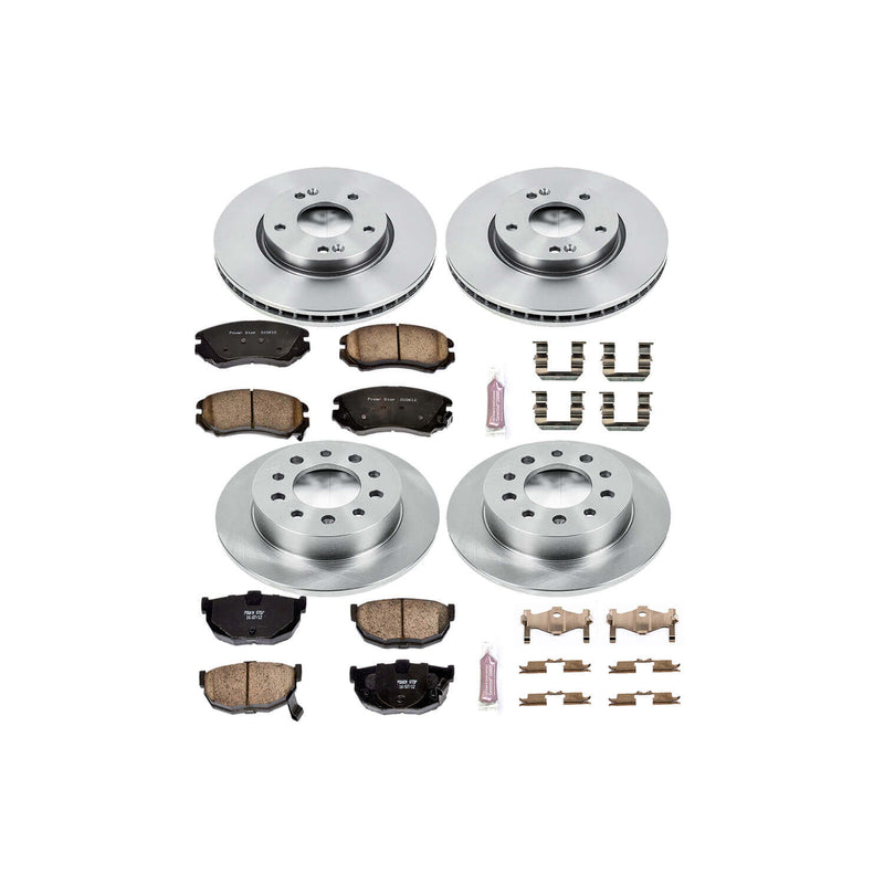 Power Stop KOE166 Autospecialty - 1-Click Daily Driver Brake Kits (Front And Rear) for 2003-2008 Hyundai Tiburon product image