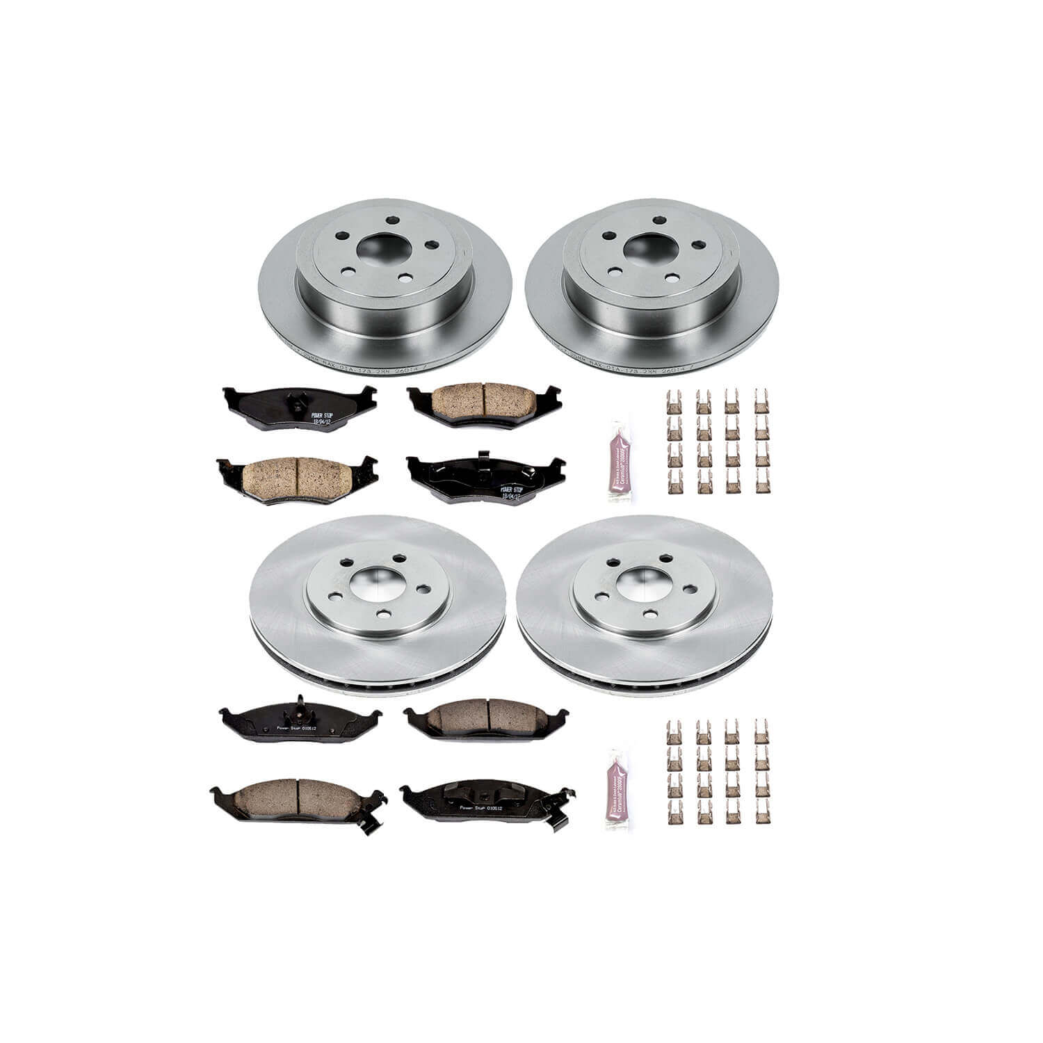 Power Stop KOE1680 Autospecialty - 1-Click Daily Driver Brake Kits (Front And Rear) for 1995-2000 Dodge Stratus product image