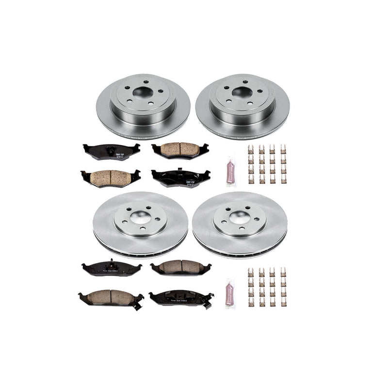 Power Stop KOE1680 Autospecialty - 1-Click Daily Driver Brake Kits (Front And Rear) for 1995-2000 Dodge Stratus product image