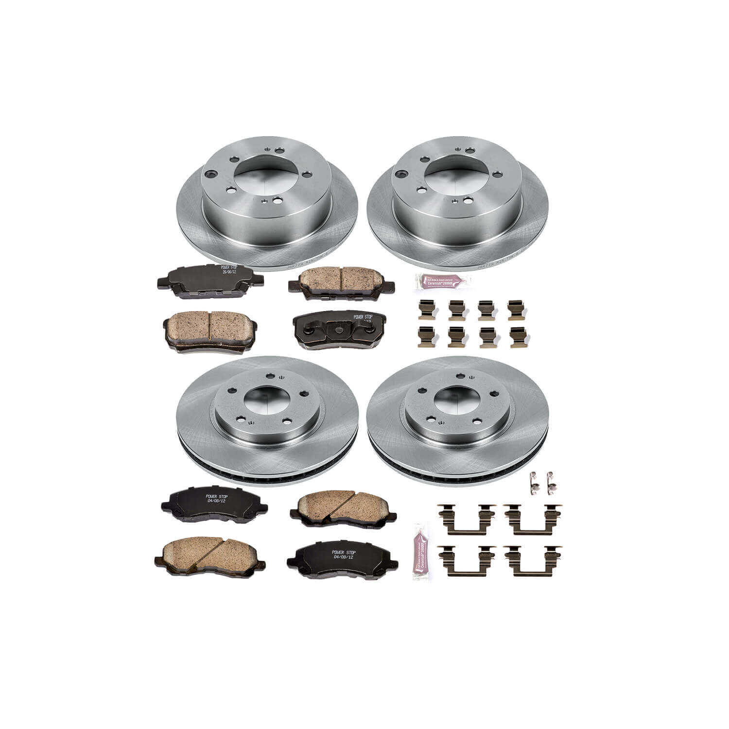 Power Stop KOE1682 Autospecialty - 1-Click Daily Driver Brake Kits (Front And Rear) for 2004-2006 Mitsubishi Lancer product image