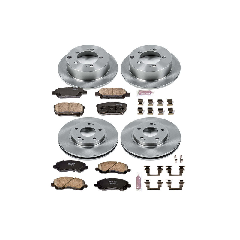 Power Stop KOE1682 Autospecialty - 1-Click Daily Driver Brake Kits (Front And Rear) for 2004-2006 Mitsubishi Lancer product image
