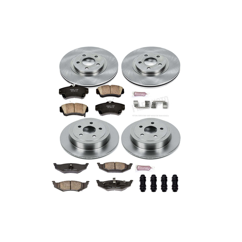 Power Stop KOE1705 Autospecialty - 1-Click Daily Driver Brake Kits (Front And Rear) for 2001-2007 Chrysler PT Cruiser product image