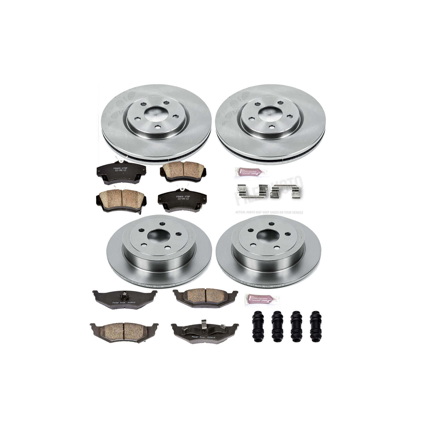 Power Stop KOE1707 Autospecialty - 1-Click Daily Driver Brake Kits (Front And Rear) for 2004-2005 Chrysler PT Cruiser product image