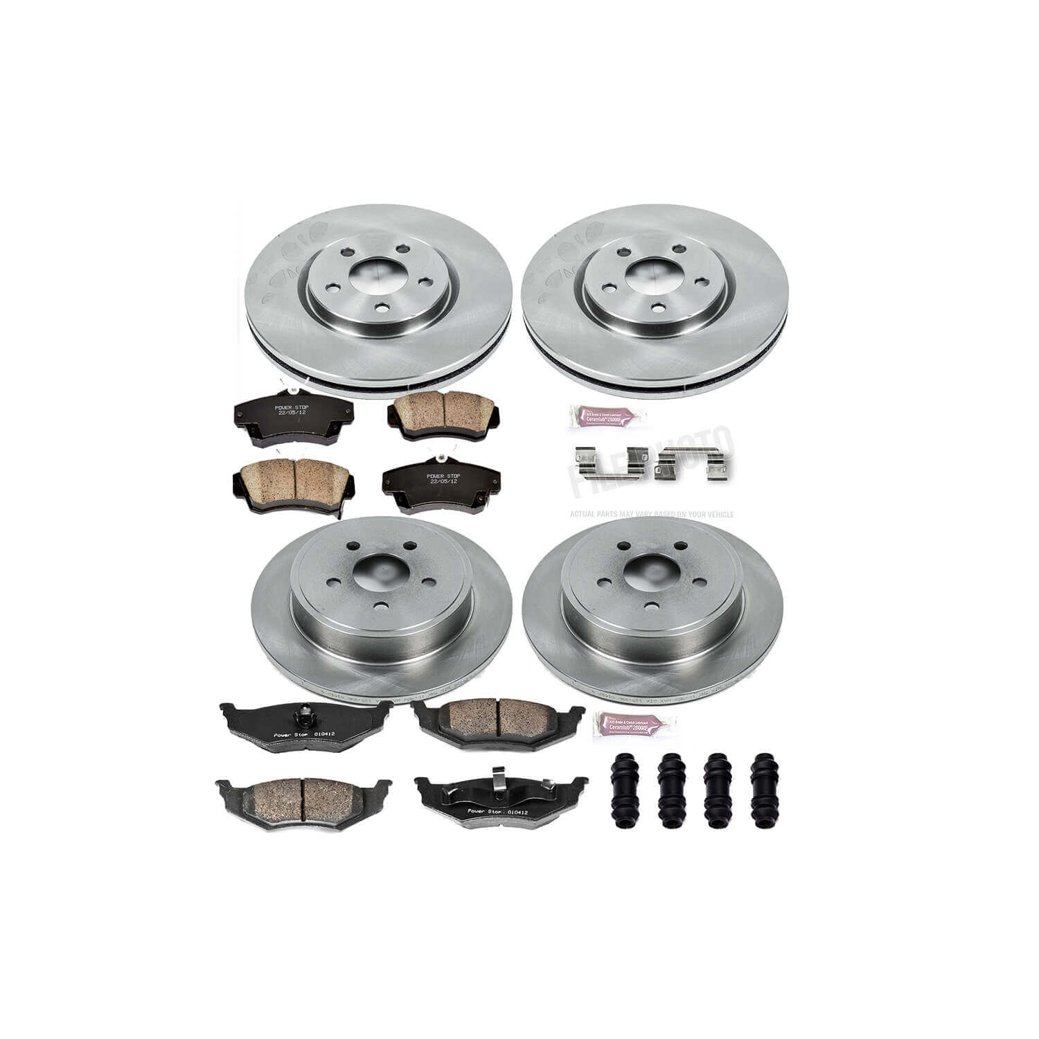 Power Stop KOE1708 Autospecialty - 1-Click Daily Driver Brake Kits (Front And Rear) for 2003-2009 Chrysler PT Cruiser product image