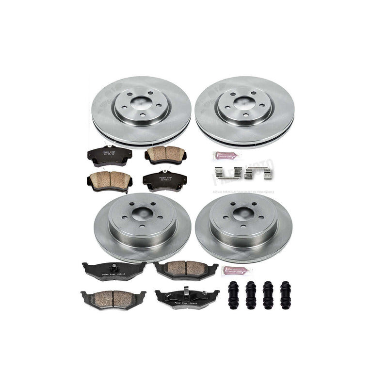 Power Stop KOE1708 Autospecialty - 1-Click Daily Driver Brake Kits (Front And Rear) for 2003-2009 Chrysler PT Cruiser product image