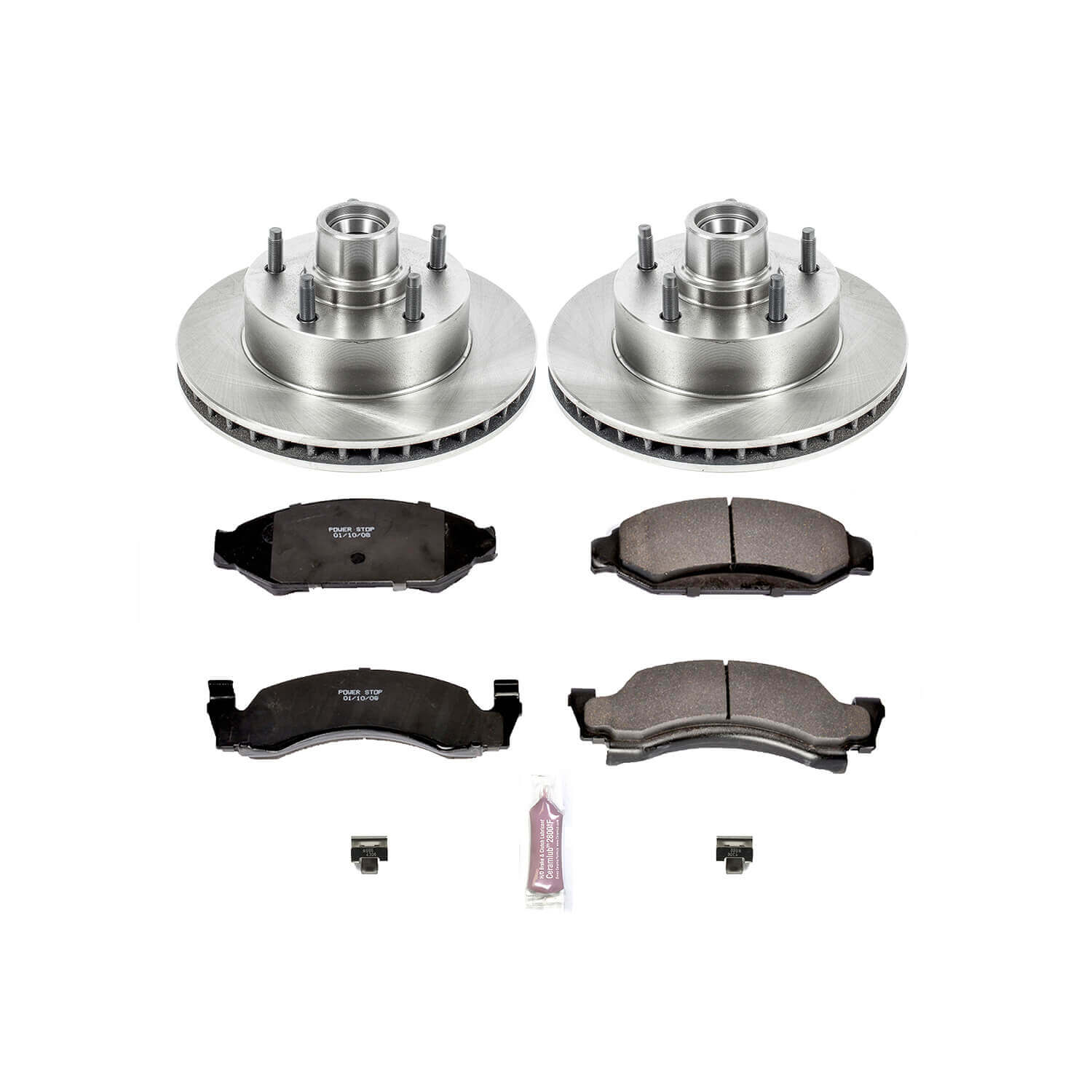 Power Stop KOE1766 Autospecialty - 1-Click Daily Driver Brake Kits (Front) for 1987-1993 Ford E-150 Econoline product image