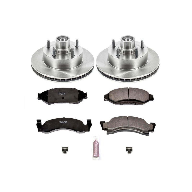 Power Stop KOE1766 Autospecialty - 1-Click Daily Driver Brake Kits (Front) for 1987-1993 Ford E-150 Econoline product image