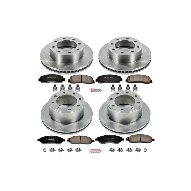 Power Stop KOE1782 Autospecialty - 1-Click Daily Driver Brake Kits (Front And Rear) for 2005-2007 Ford F-250 Super Duty product image