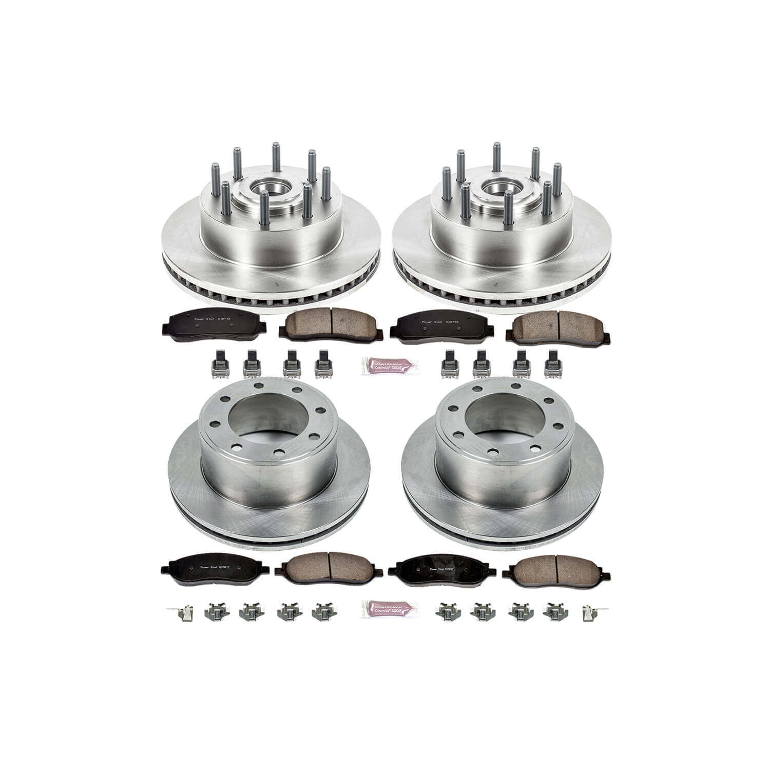 Power Stop KOE1797 Autospecialty - 1-Click Daily Driver Brake Kits (Front And Rear) for 2005-2007 Ford F-250 Super Duty product image