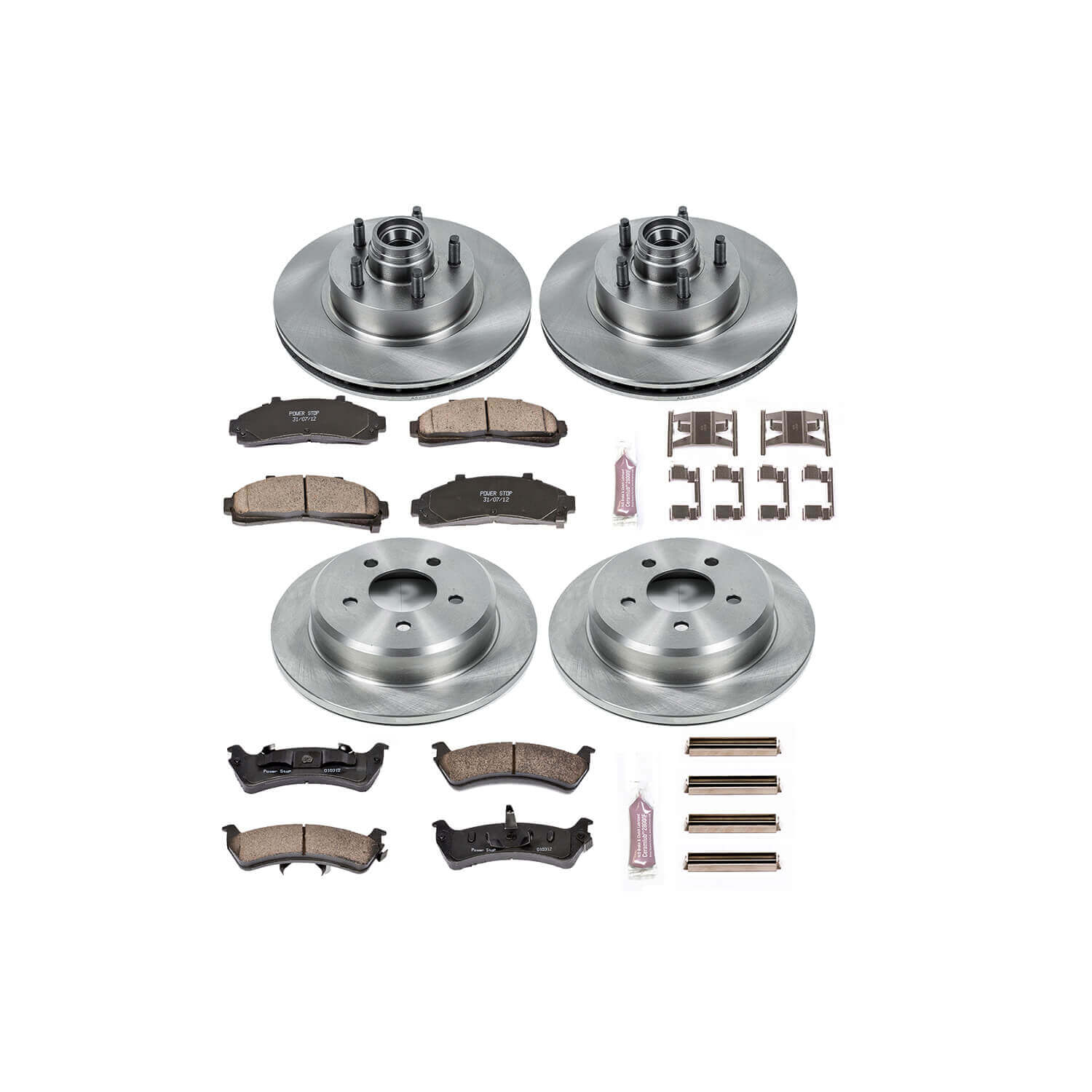 Power Stop KOE1855 Autospecialty - 1-Click Daily Driver Brake Kits (Front And Rear) for 1995-2002 Ford Explorer product image