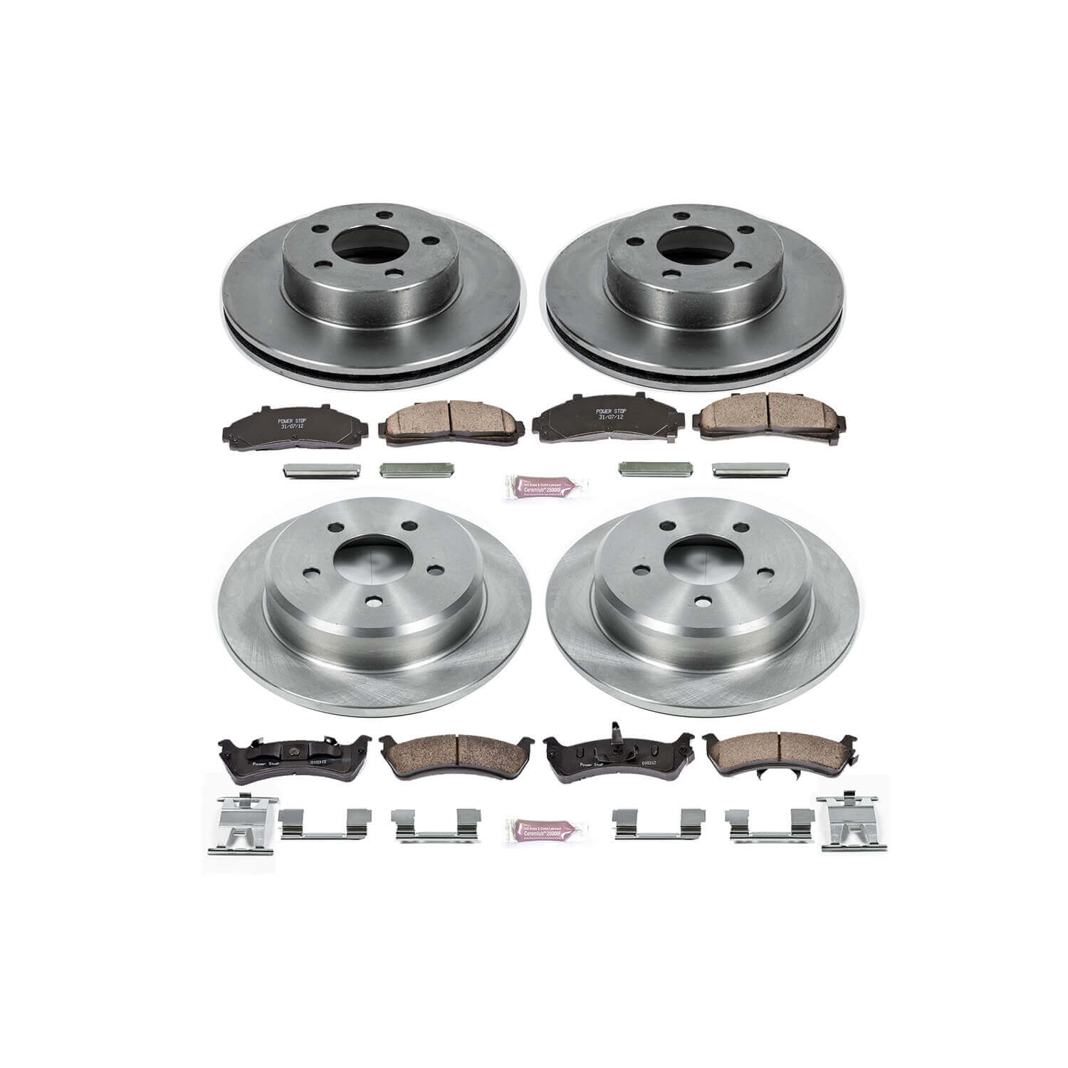 Power Stop KOE1861 Autospecialty - 1-Click Daily Driver Brake Kits (Front And Rear) for 1995-2001 Ford Explorer product image
