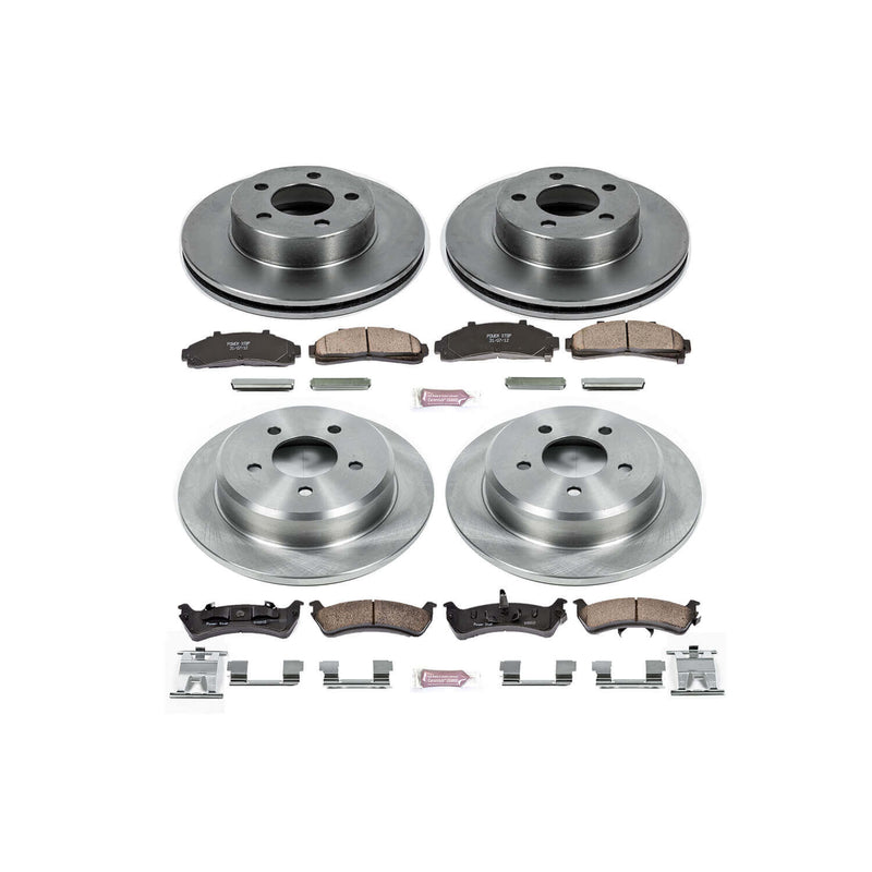 Power Stop KOE1861 Autospecialty - 1-Click Daily Driver Brake Kits (Front And Rear) for 1995-2001 Ford Explorer product image