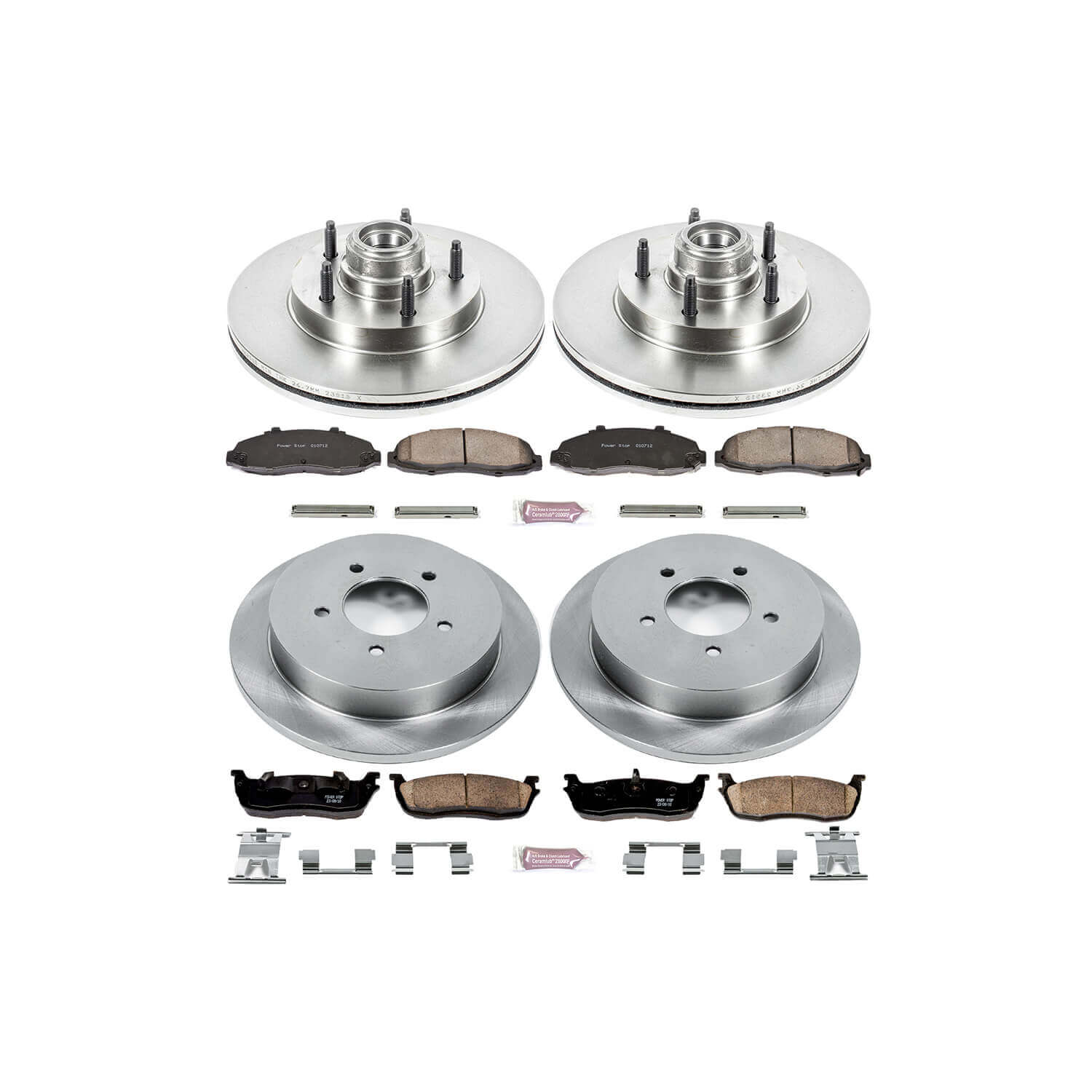 Power Stop KOE1864 Autospecialty - 1-Click Daily Driver Brake Kits (Front And Rear) for 1999-2000 Ford F-150 product image