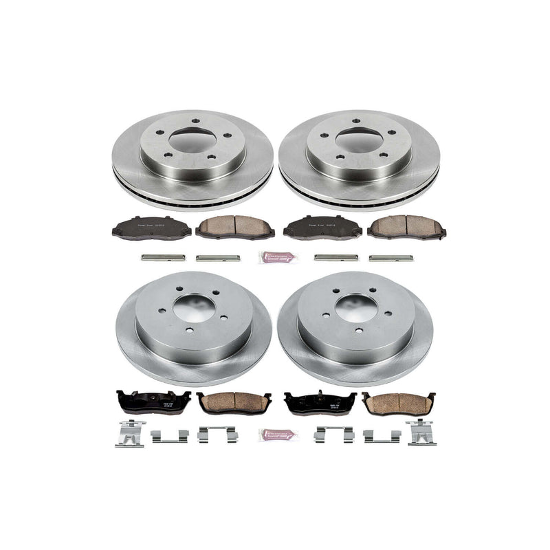 Power Stop KOE1867 Autospecialty - 1-Click Daily Driver Brake Kits (Front And Rear) for 1999-2000 Ford F-150 product image