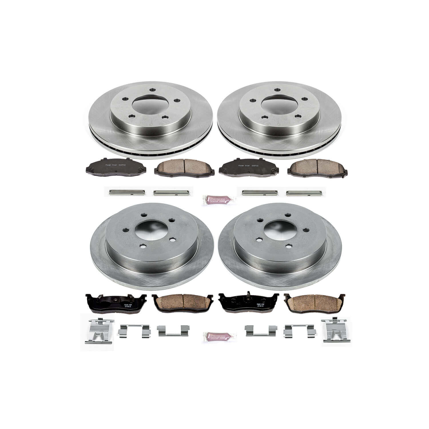 Power Stop KOE1868 Autospecialty - 1-Click Daily Driver Brake Kits (Front And Rear) for 2000-2004 Ford F-150 product image