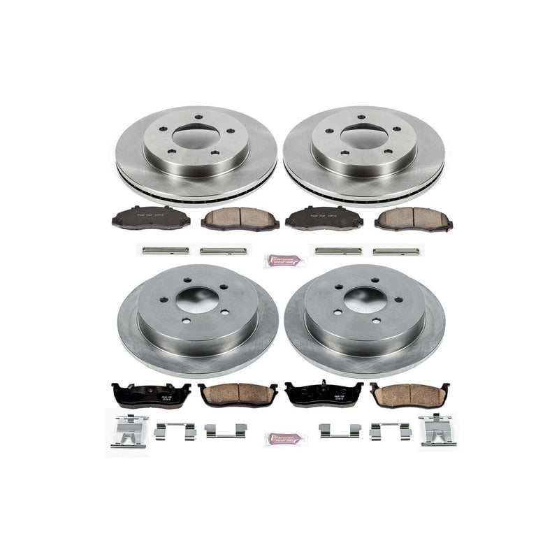 Power Stop KOE1868 Autospecialty - 1-Click Daily Driver Brake Kits (Front And Rear) for 2000-2004 Ford F-150 product image