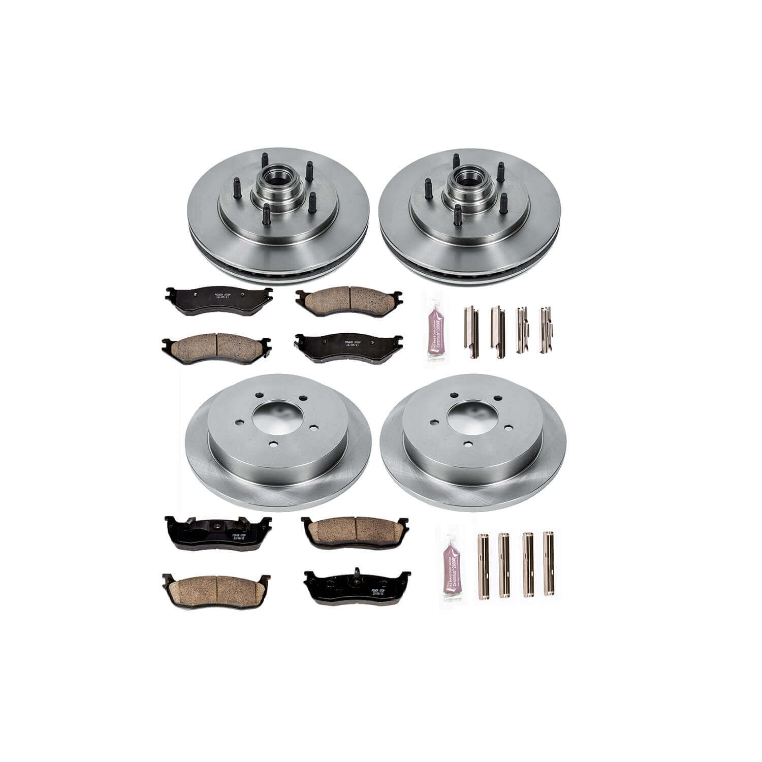 Power Stop KOE1880 Autospecialty - 1-Click Daily Driver Brake Kits (Front And Rear) for 1997-2000 Ford Expedition product image