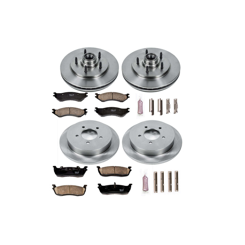 Power Stop KOE1880 Autospecialty - 1-Click Daily Driver Brake Kits (Front And Rear) for 1997-2000 Ford Expedition product image