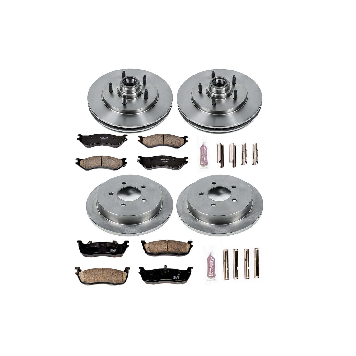 Power Stop KOE1881 Autospecialty - 1-Click Daily Driver Brake Kits (Front And Rear) for 1999-2000 Ford F-150 product image