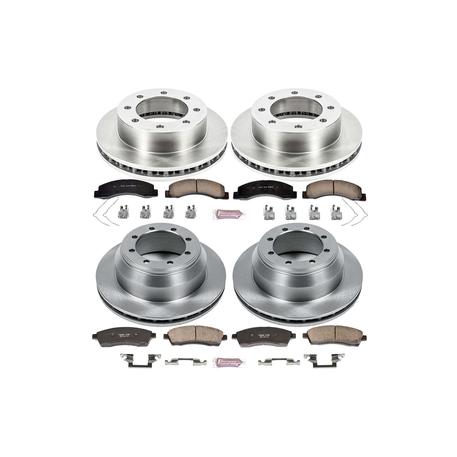Power Stop KOE1886 Autospecialty - 1-Click Daily Driver Brake Kits (Front And Rear) for 1999 Ford F-350 Super Duty product image