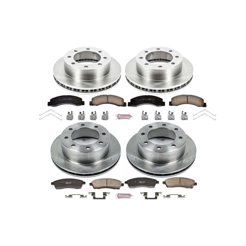 Power Stop KOE1887 Autospecialty - 1-Click Daily Driver Brake Kits (Front And Rear) for 1999 Ford F-250 Super Duty product image