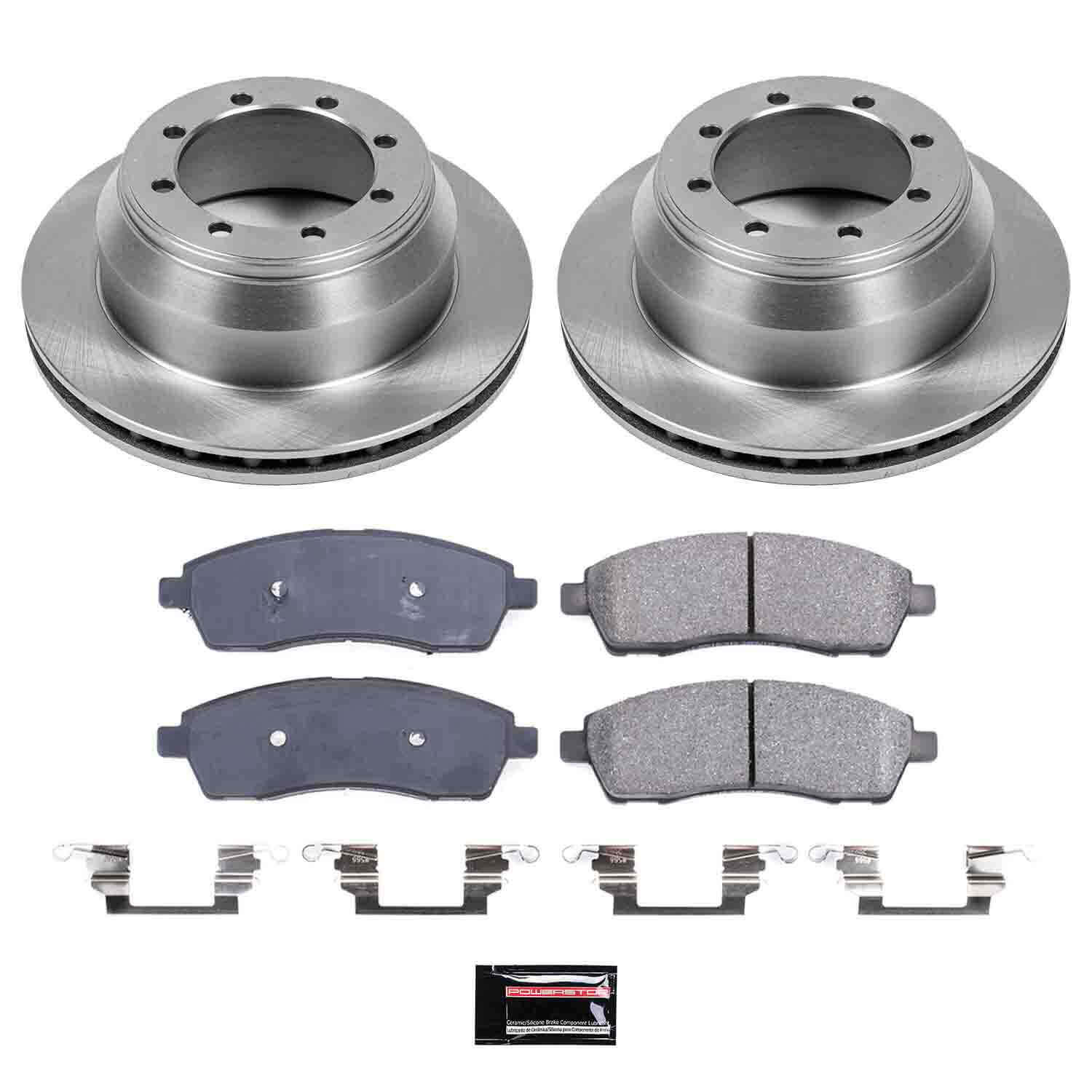 Power Stop KOE1889 Autospecialty - 1-Click Daily Driver Brake Kits (Rear) for 1999-2004 Ford F-350 Super Duty product image