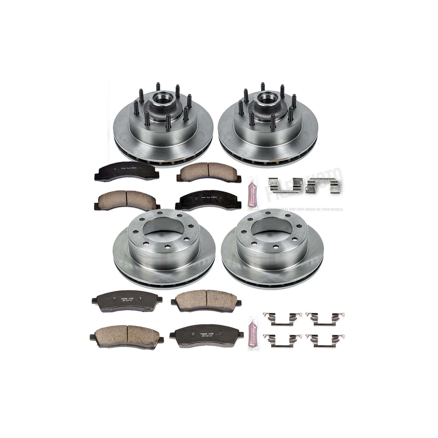 Power Stop KOE1892 Autospecialty - 1-Click Daily Driver Brake Kits (Front And Rear) for 1999-2002 Ford F-250 Super Duty product image