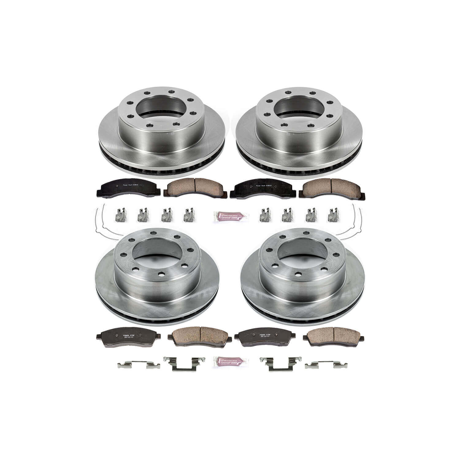 Power Stop KOE1906 Autospecialty - 1-Click Daily Driver Brake Kits (Front And Rear) for 1999-2005 Ford Excursion product image