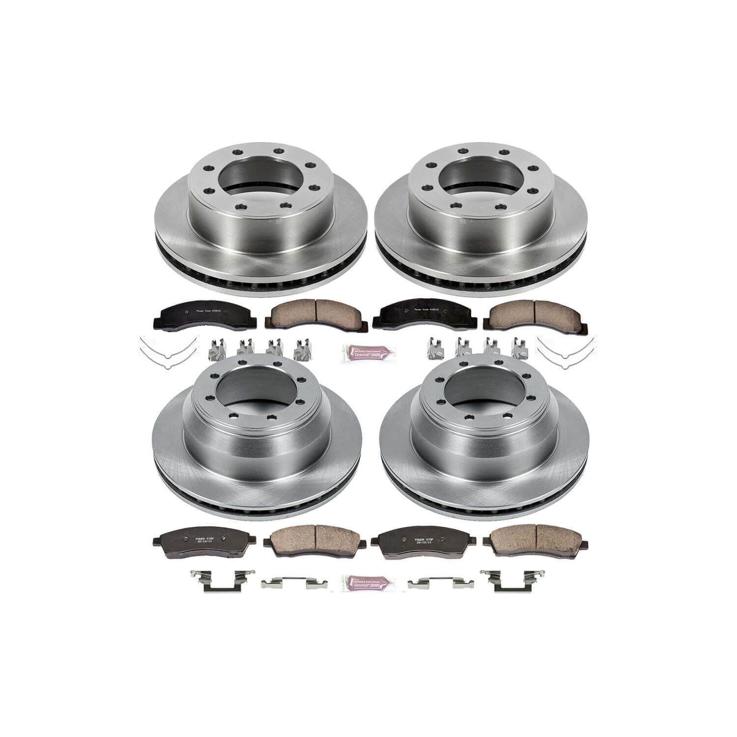 Power Stop KOE1907 Autospecialty - 1-Click Daily Driver Brake Kits (Front And Rear) for 1999-2004 Ford F-350 Super Duty product image