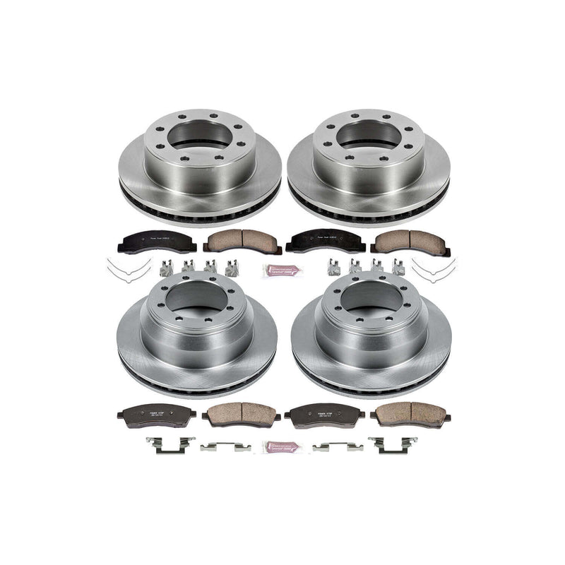 Power Stop KOE1907 Autospecialty - 1-Click Daily Driver Brake Kits (Front And Rear) for 1999-2004 Ford F-350 Super Duty product image
